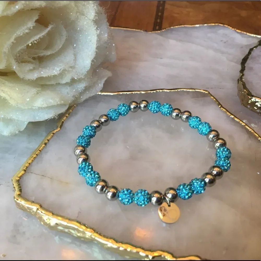 Bright Hot Baby Blue Rustic Cuff! - Picture 2 of 11